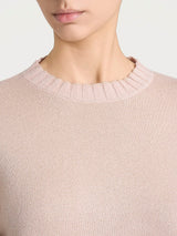 Maglia girocollo in Natural Soft e Lurex Rosa Donna - Ragno