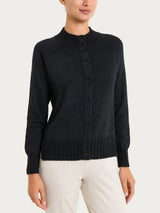 Cardigan corto in Natural Soft e Lurex Neri Donna - Ragno