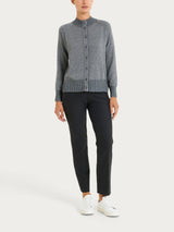 Cardigan corto in misto Lana e Angora e Lurex Neri Donna - Ragno
