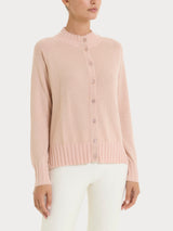 Cardigan corto in misto Lana e Angora e Lurex Rosa Donna - Ragno