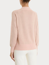 Cardigan corto in misto Lana e Angora e Lurex Rosa Donna - Ragno