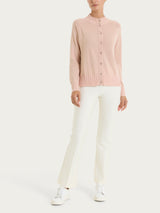 Cardigan corto in Natural Soft e Lurex Rosa Donna - Ragno