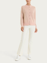 Cardigan corto in misto Lana e Angora e Lurex Rosa Donna - Ragno