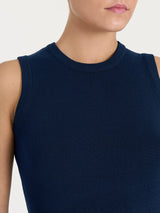 Maglia smanicata Four Seasons Blu Donna - Ragno