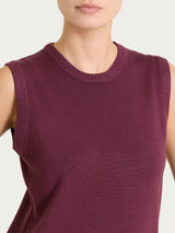 Maglia smanicata Four Seasons Viola Donna - Ragno
