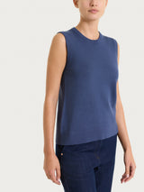 Maglia smanicata Four Seasons Blu Donna - Ragno