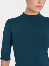 Lupetto con manica corta Four Seasons Blu Donna - Ragno