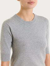 Maglia girocollo con manica corta Four Seasons Neri Donna - Ragno