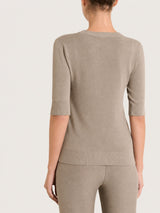 Maglia girocollo con manica corta Four Seasons Grigi Donna - Ragno