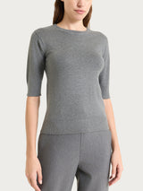 Maglia girocollo con manica corta Four Seasons Neri Donna - Ragno