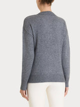 Cardigan corto con trecce laterali in Natural Soft Neri Donna - Ragno