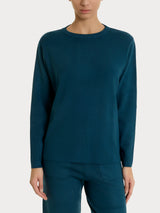 Maglia girocollo in Super Soft Blu Donna - Ragno