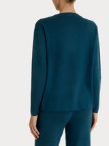 Maglia girocollo in Super Soft Blu Donna - Ragno