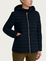 Piumino con cappuccio in Vegan Down Blu Donna - Ragno