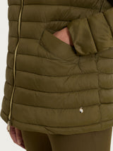 Piumino con cappuccio in Vegan Down Verdi Donna - Ragno