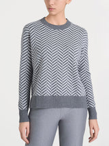 Maglia girocollo con fantasia spigata in Super Soft Neri Donna - Ragno