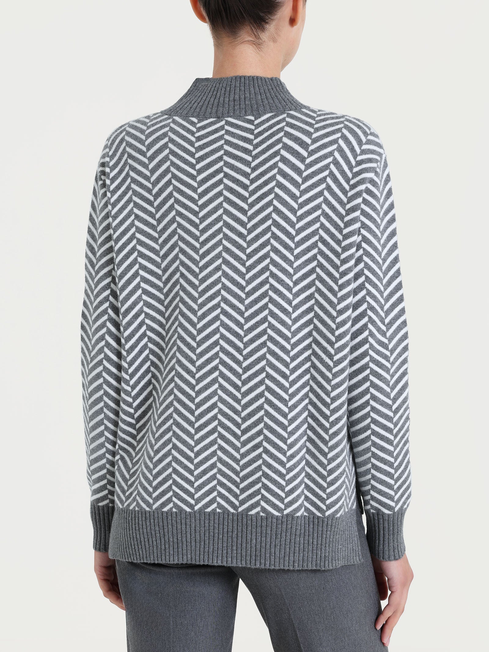 Cardigan corto con fantasia spigata in Super Soft Neri Donna - Ragno