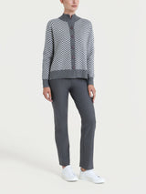Cardigan corto con fantasia spigata in Super Soft Neri Donna - Ragno