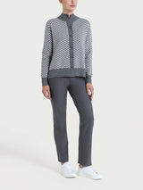 Cardigan corto con fantasia spigata in Super Soft Neri Donna - Ragno