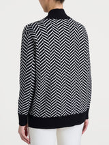 Cardigan aperto con fantasia spigata in Super Soft Neri Donna - Ragno