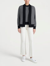 Cardigan aperto con fantasia spigata in Super Soft Neri Donna - Ragno