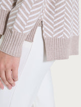 Cardigan aperto con fantasia spigata in Super Soft Grigi Donna - Ragno