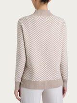 Lupetto con fantasia spigata in Super Soft Grigi Donna - Ragno