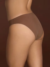 Slip con taglio vivo in Microfibra Compact Marroni Donna - Ragno