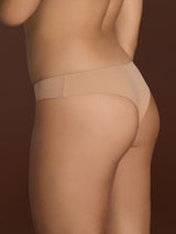 Slip brasiliano con taglio vivo in Microfibra Compact Marroni Donna - Ragno