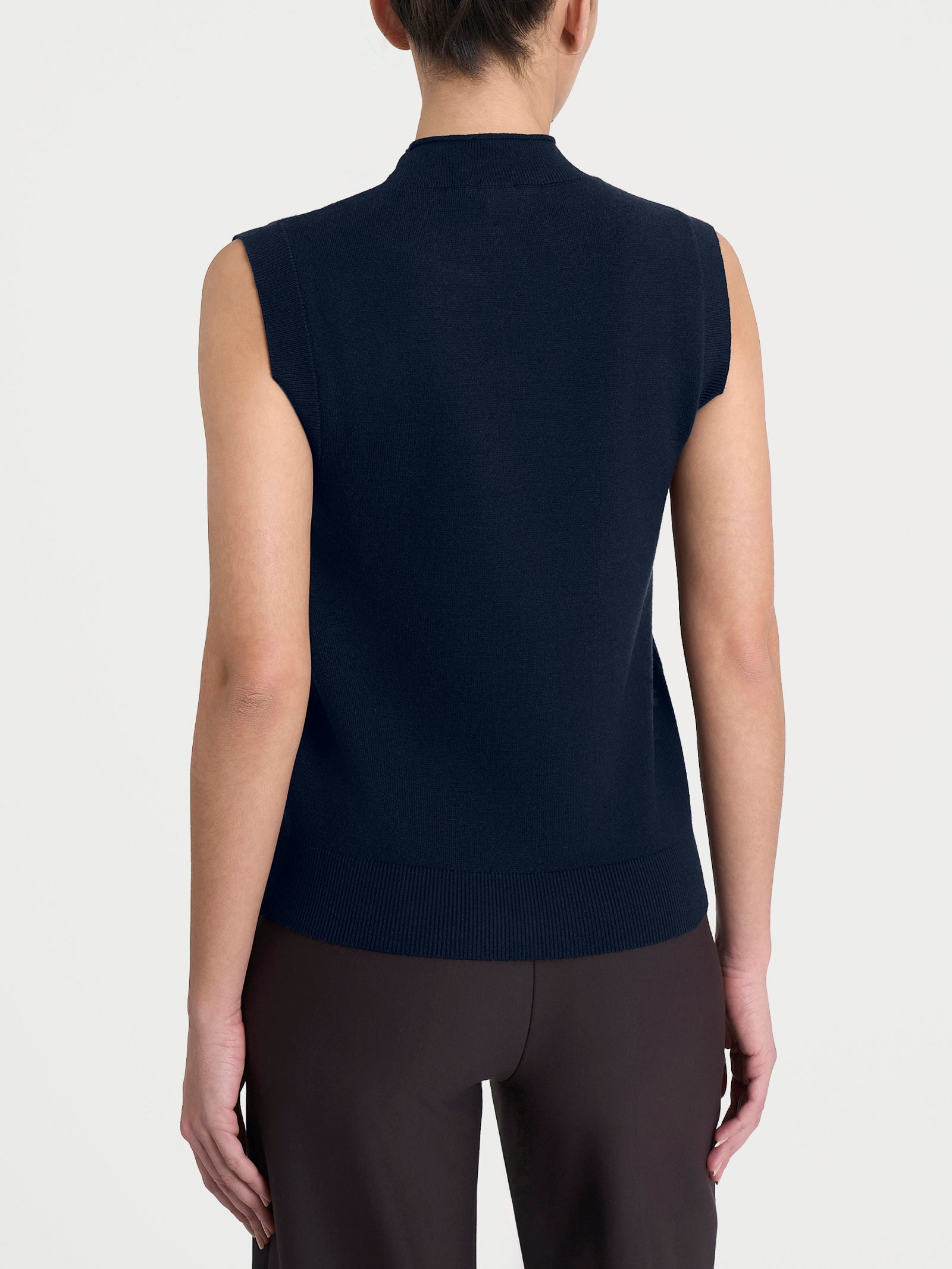 Maglia smanicata in Super Soft Blu Donna - Ragno