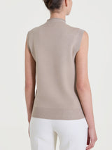 Maglia smanicata in Super Soft Marroni Donna - Ragno