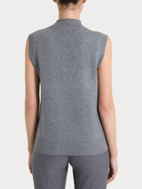 Maglia smanicata in Super Soft Neri Donna - Ragno