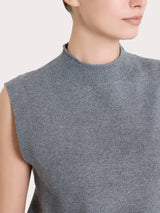 Maglia smanicata in Super Soft Neri Donna - Ragno