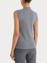 Maglia smanicata in Super Soft Neri Donna - Ragno