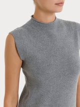 Maglia smanicata in Super Soft Neri Donna - Ragno