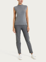 Maglia smanicata in Super Soft Neri Donna - Ragno