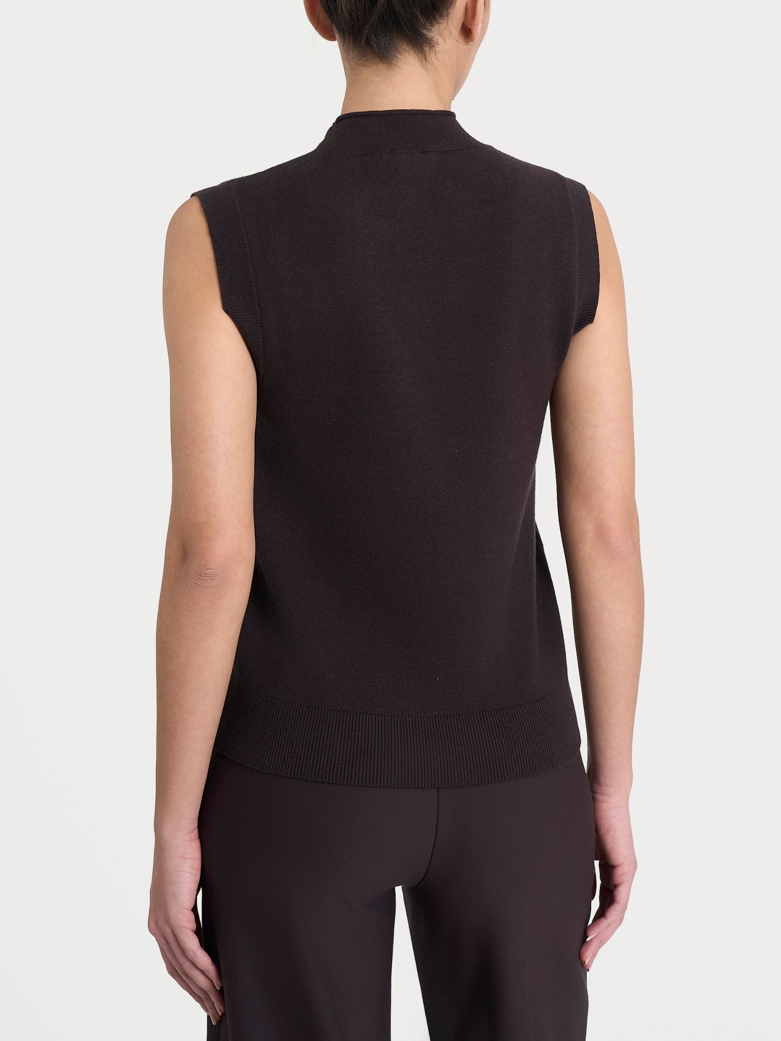 Maglia smanicata in Super Soft Marroni Donna - Ragno