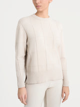 Maglia girocollo con fantasia check in Super Soft Bianchi Donna - Ragno