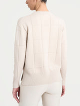 Maglia girocollo con fantasia check in Super Soft Bianchi Donna - Ragno