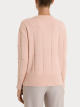 Maglia girocollo con fantasia check in Super Soft Rosa Donna - Ragno