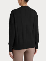 Cardigan con scollo a V e fantasia check in Super Soft Neri Donna - Ragno