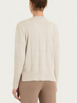 Cardigan con scollo a V e fantasia check in Super Soft Bianchi Donna - Ragno