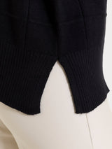 Dolcevita con fantasia check in Super Soft Neri Donna - Ragno