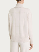 Dolcevita con fantasia check in Super Soft Bianchi Donna - Ragno