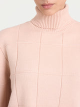 Dolcevita con fantasia check in Super Soft Rosa Donna - Ragno