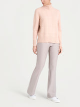 Dolcevita con fantasia check in Super Soft Rosa Donna - Ragno
