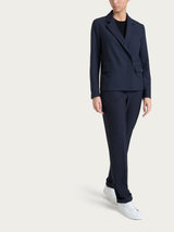 Blazer doppio petto in Flanel Twill Blu Donna - Ragno