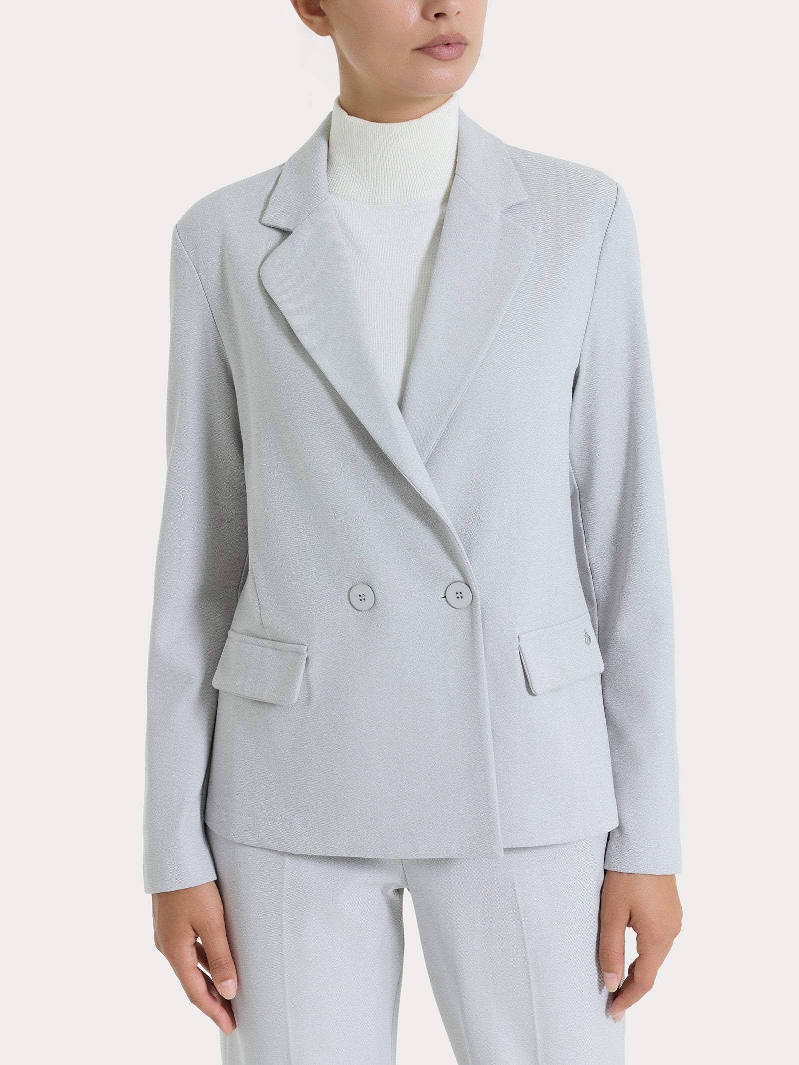 Blazer doppio petto in Flanel Twill Neri Donna - Ragno