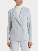 Blazer doppio petto in Flanel Twill Neri Donna - Ragno