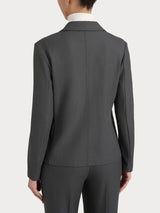 Blazer doppio petto in Flanel Twill Neri Donna - Ragno